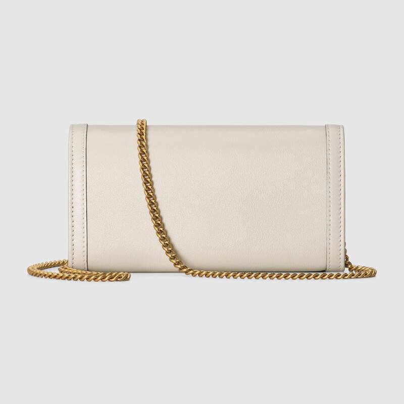 Gucci Diana Chain Wallet With Bamboo 658243 White